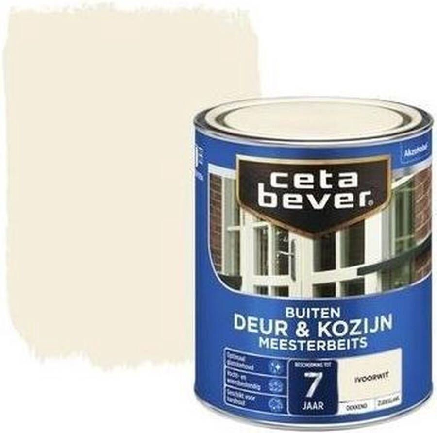 CetaBever Buiten Deur & Kozijn Meester Beits Zijdeglans Ivoorwit 750 ml