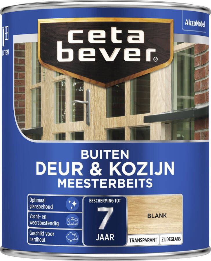 CetaBever Buiten Deur & Kozijn Meester Beits Zijdeglans Mahonie 750 ml