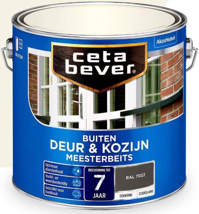 CetaBever Buiten Deur & Kozijn Meester Beits Zijdeglans Ral 7022 2 5 liter