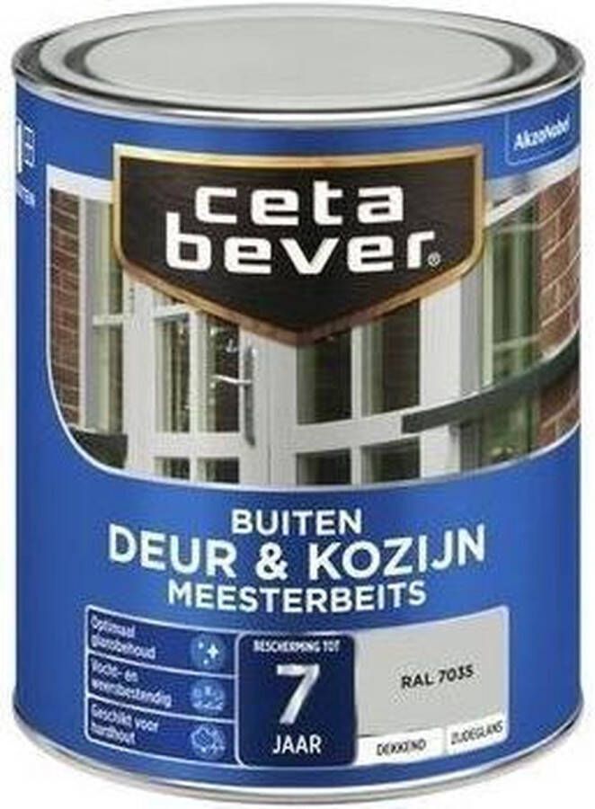 CetaBever Buiten Deur & Kozijn Meester Beits Zijdeglans RAL 7035 750 ml