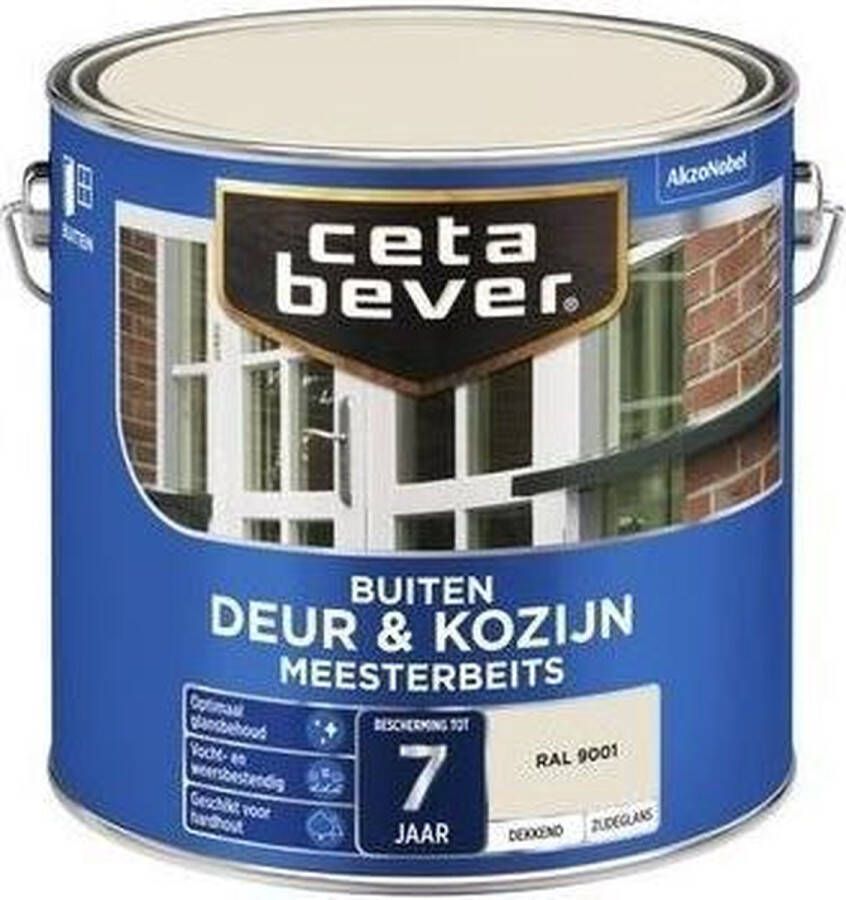 CetaBever Buiten Deur & Kozijn Meester Beits Zijdeglans RAL 9001 2 5 liter