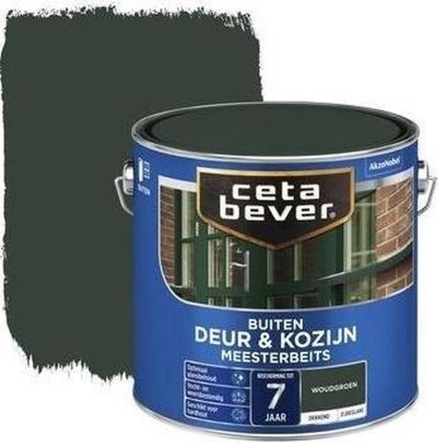 CetaBever Buiten Deur & Kozijn Meester Beits Zijdeglans Woudgroen 2 5 liter