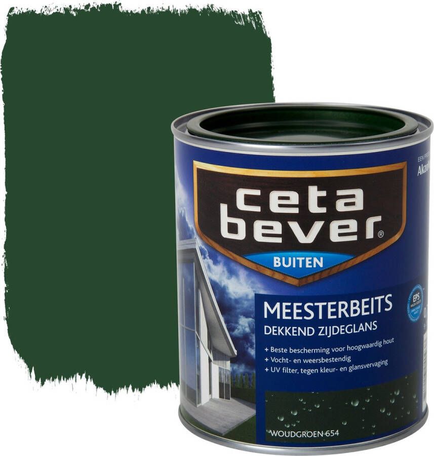 CetaBever Buiten Deur & Kozijn Meester Beits Zijdeglans Woudgroen 750 ml