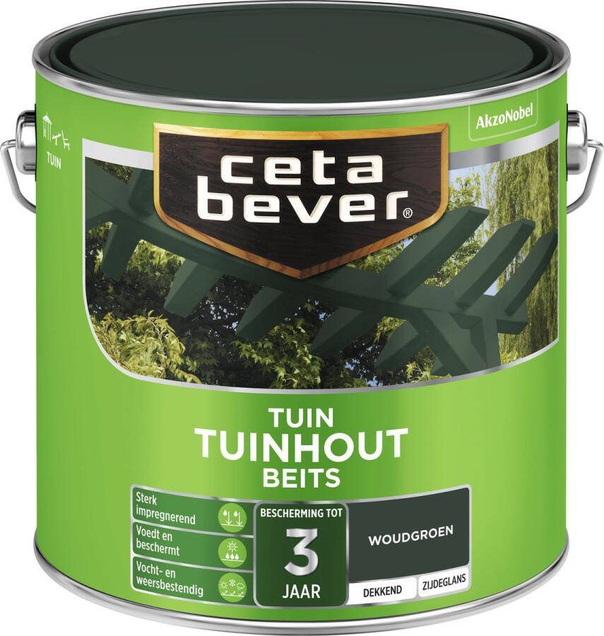 CetaBever Dekkend Tuinhout Beits Woudgroen 2 5 liter