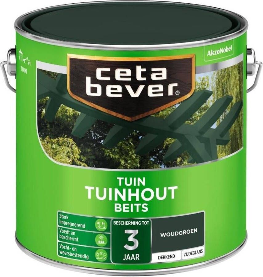 CetaBever Dekkend Tuinhout Beits Woudgroen 2 5 liter