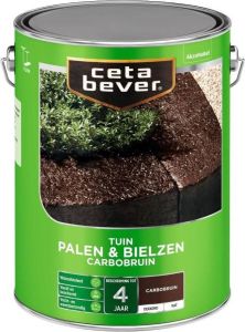 CetaBever Tuin Palen & Bielzen Mat Carbobruin 5 liter