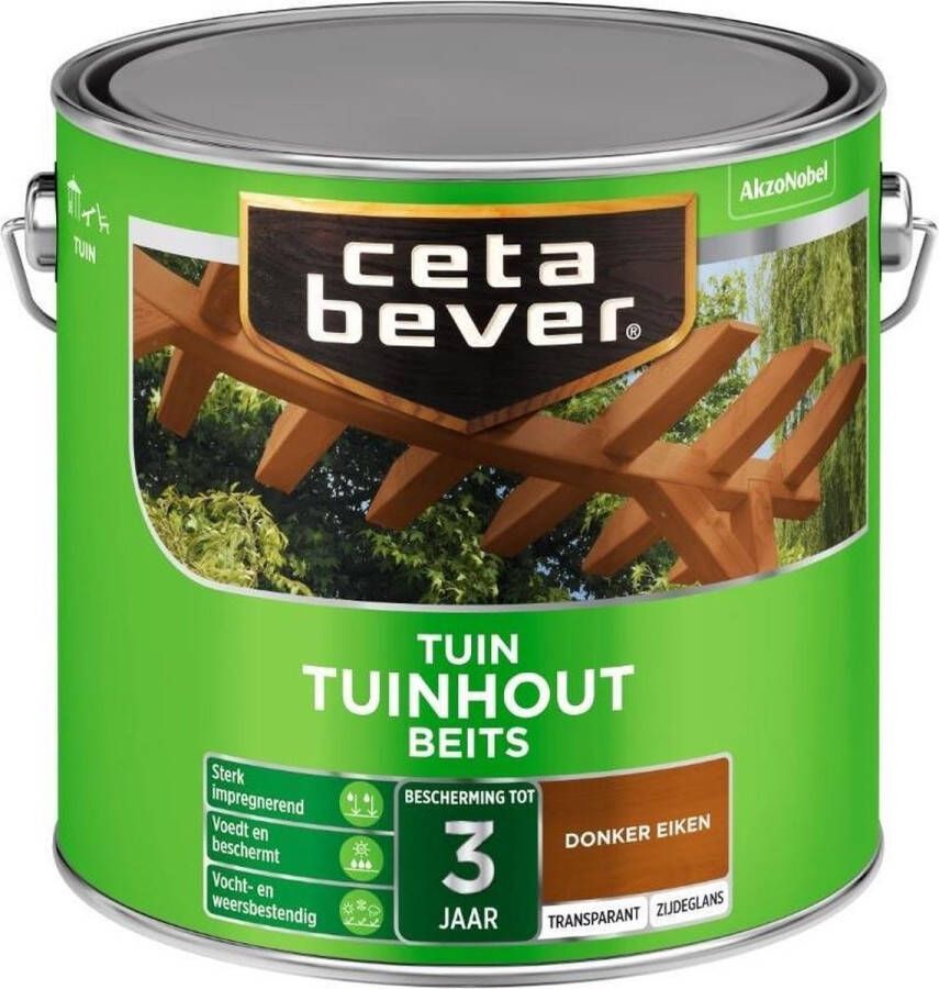 Cetabever Transparant Tuinhout Beits 009 Donker Eiken 2 5L