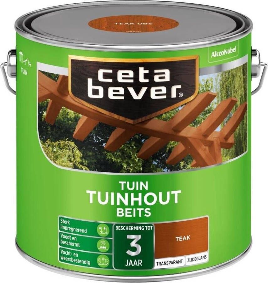 Cetabever Transparant Tuinhout Beits 085 Teak 2 5L