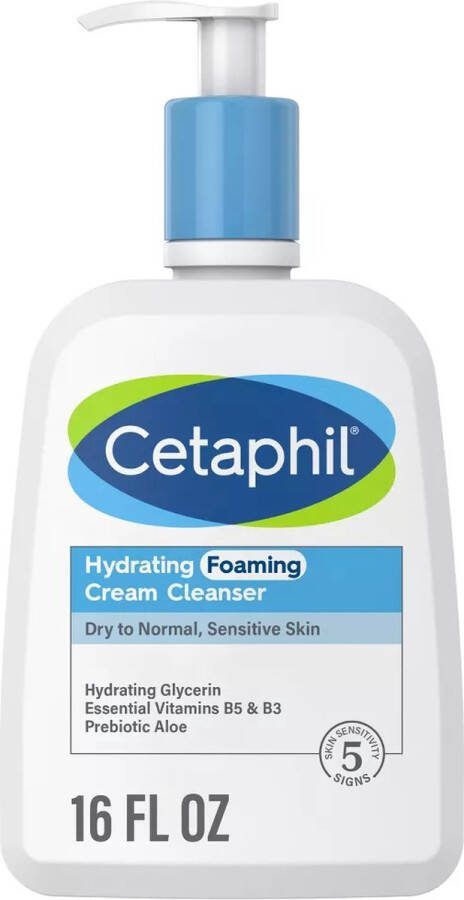Cetaphil Hydrating Foaming Cream Face Cleanser 473ml
