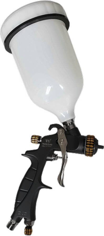 CEZET Spuitpistool verfspuit TH-102AG mini non stick zwart 1.0 mm nozzle automotive werkplaats
