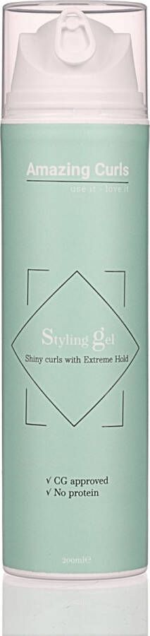 CG Curls Styling Gel voor Krullend Haar CG Glans Strong Hold Krullen