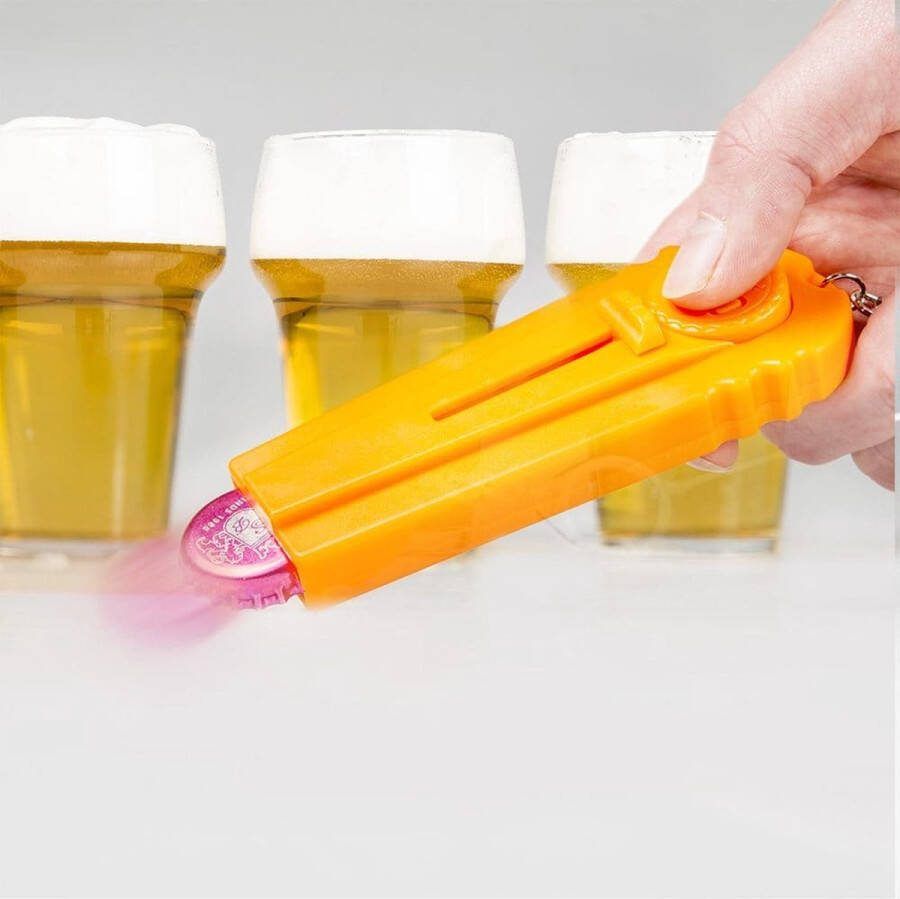 Merkloos Sans marque Spinning hat bierdop Schieter Bier opener
