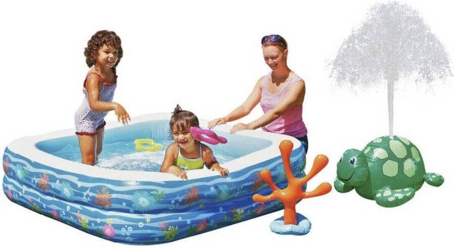 Chad Valley Kinderzwembad met Spray Turtle schildpad