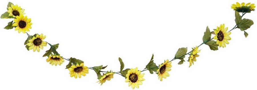 Chaks Zonnebloemen slinger kunstbloem geel 220 cm Kunstplanten
