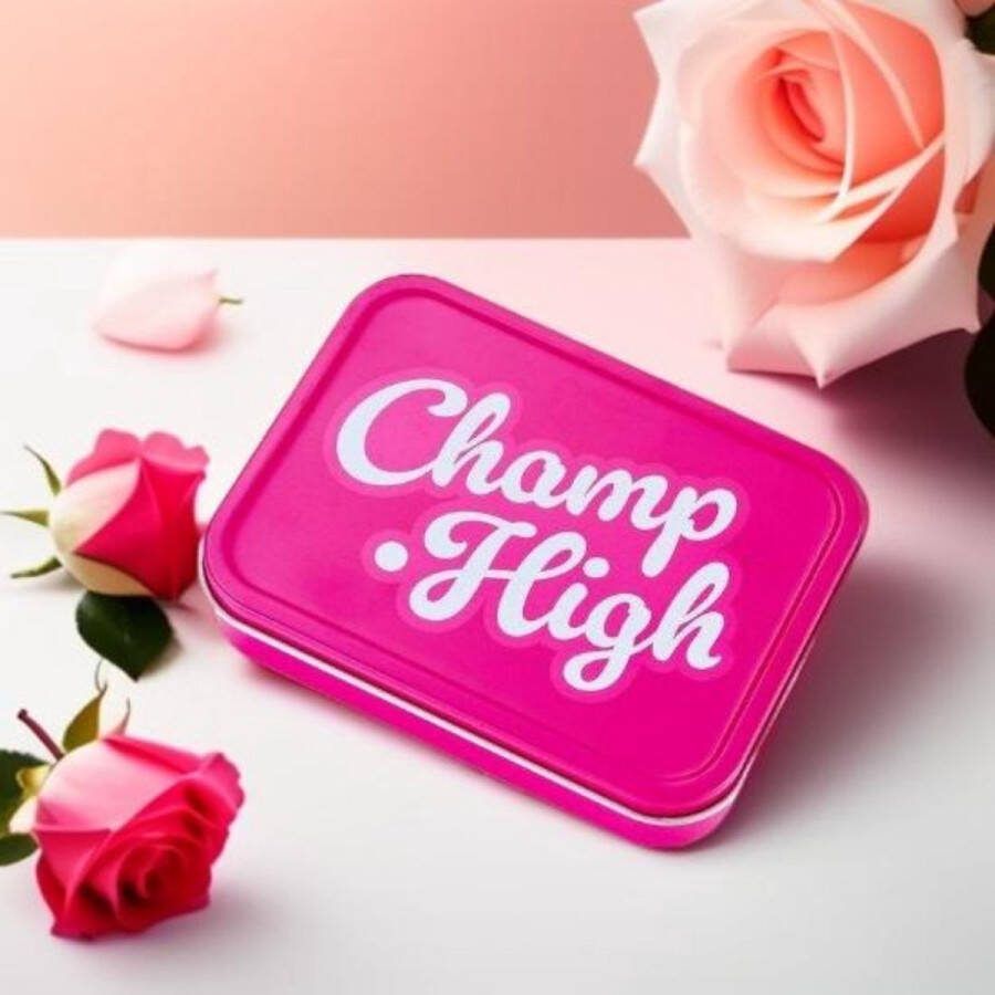 Champ High Bewaarblik Diep Roze Metaal bewaarblik Tin Box 11.2x8.3cm