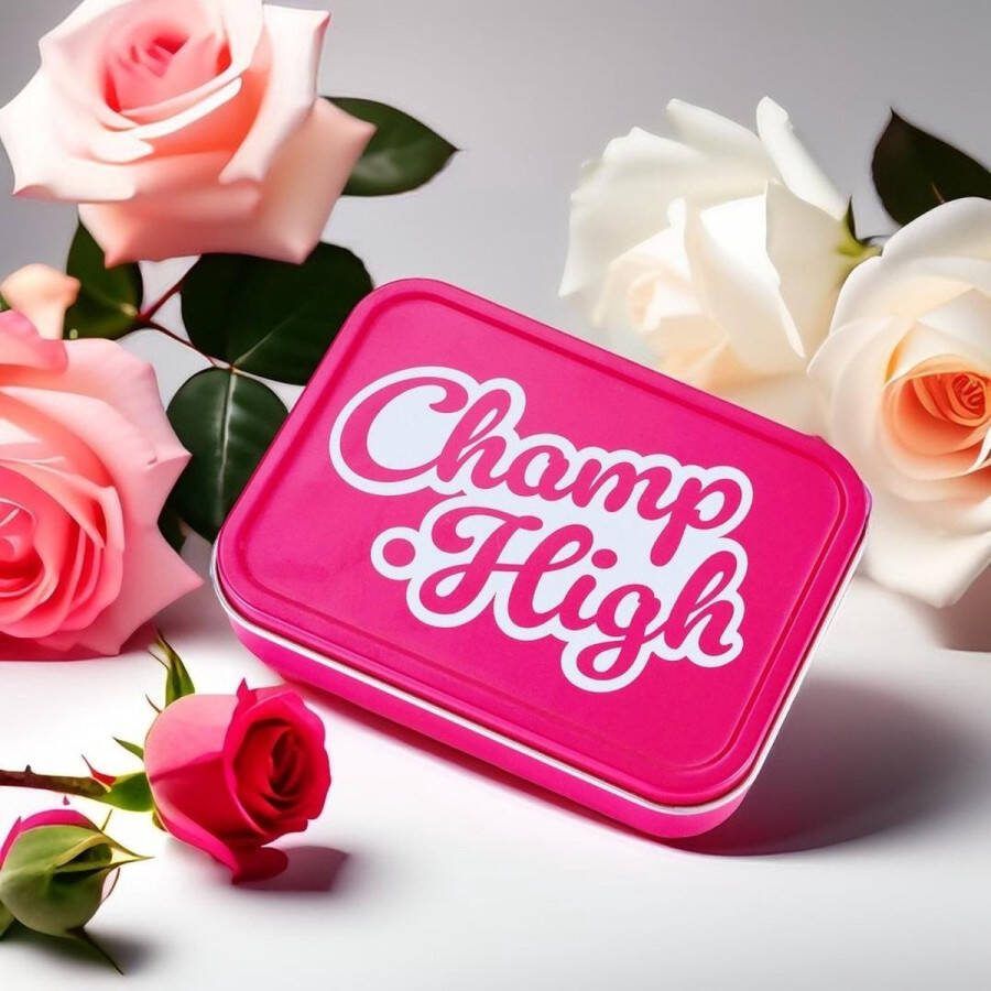 Champ High Bewaarblik Licht Gedempt Roze Metaal bewaarblik Tin Box 11.2x8.3cm