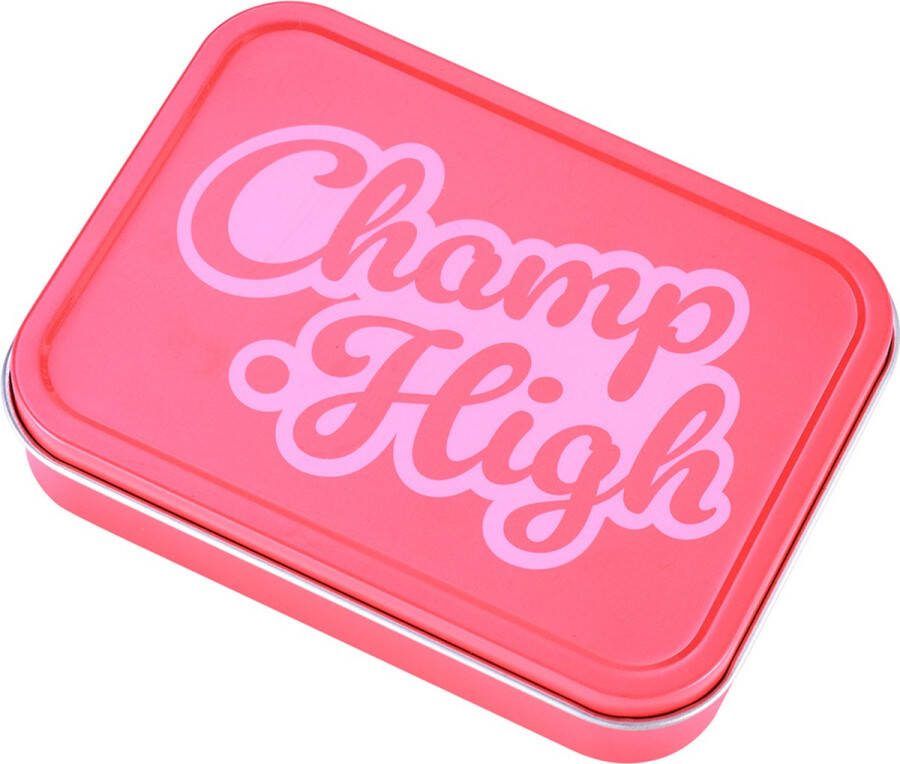 Champ High Bewaarblik Warm Roze Metaal bewaarblik Tin Box 11.2x8.3cm