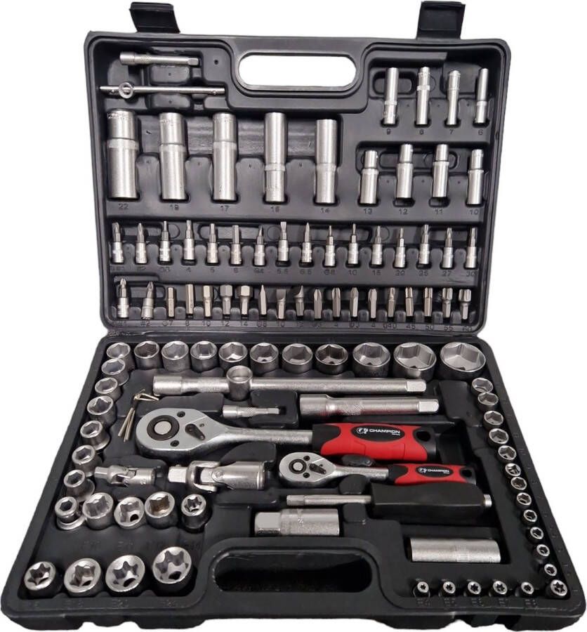 Champion doppenset 108 delig dopset doppenset met ratel 1 2 ratelset ratel