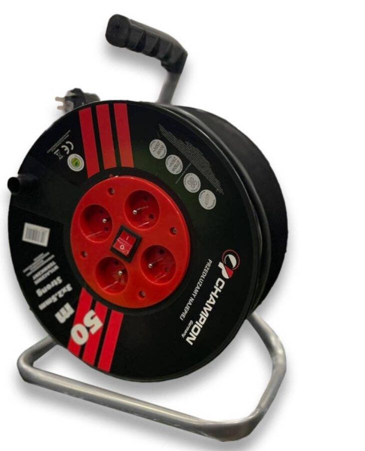 CHAMPION TOOLS Champion Kabelhaspel 4 Stopcontacten 50 Meter 3x2 5mm