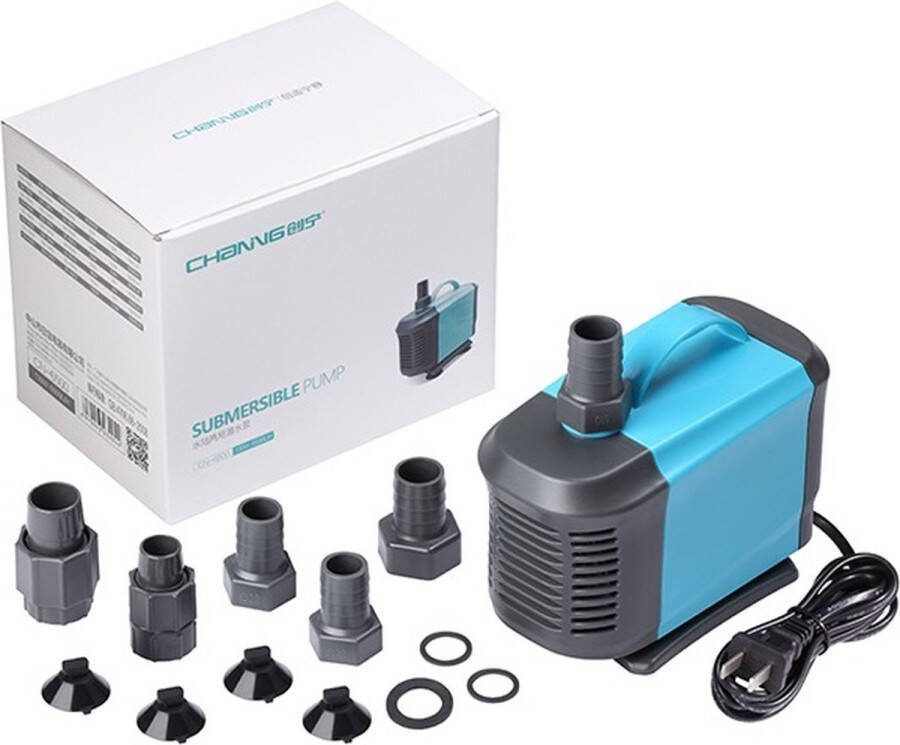 CHANING Waterpomp voor Aquarium Fontein Dompelpomp Vlakzuigpomp 600 Liter Per Uur Energiezuinig 35% Volumekorting!