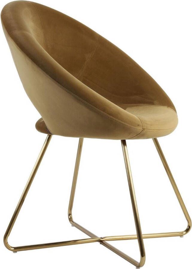 Light & Living Light&living Stoel 72x57x85 cm CHARLIE velvet karamel+goud