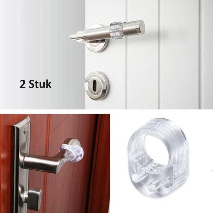 Cheaperito 2x Deurbuffer I Deurstopper I Deurbescherming I Deurklink Bescherming I Deurhandvat Buffer I Deurgreep Stop I Transparant
