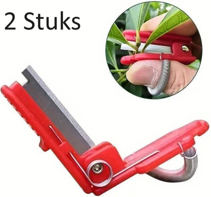 Cheaperito 2x Duim Mes Voor Tuinieren I Snoeischaar Duim I Tuin Gereedschap I Tuinieren I Anti Slip Grip I Met Springveer I Perfect voor het Plukken van Fruit Groenten Bladverwijdering