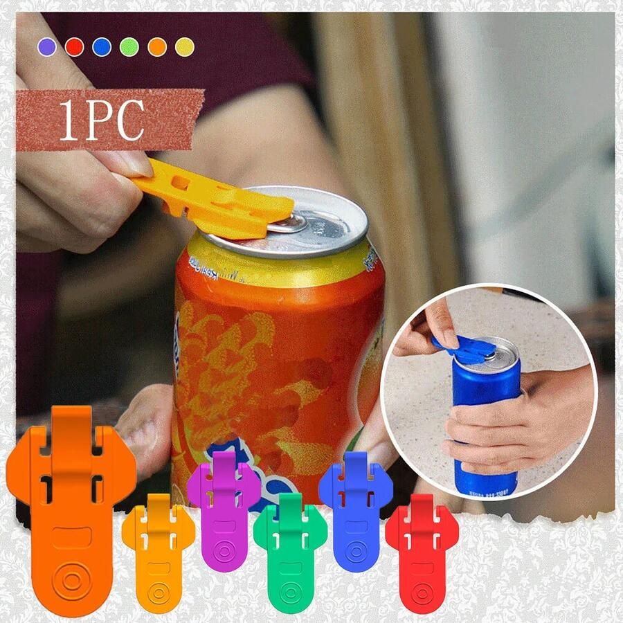 Cheaperito Blikjesopener& Blikjes Sluiter In 1 I Reumatische Blikopener I Can Lock I Blikjesopener I Kunststof I Anti Insect I Kleur Willekeurig I 1 Stuk