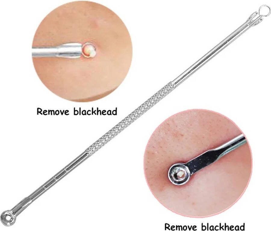 Cheaperito Comedonenlepel I Acne Verwijderaar I Mee-eters & Acne Pincet I Puisten Verwijderen I RVS I 12 CM I Zilver