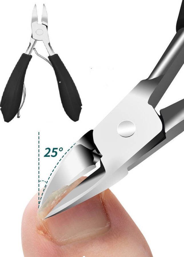 Cheaperito Extra Sterke Nagelknipper I Adelaarsneustang I Kopknipper I Voor Dikke Nagels Teennagels Ingegroeide Nagels I Nageltang I Dode Huidsnijder I RVS I Zwart