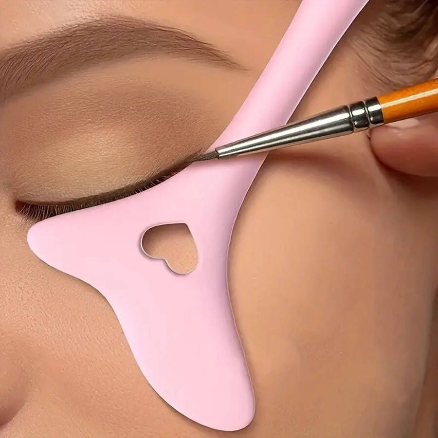 Cheaperito Eyeliners Sjabloon I Eyeliner Tool I Tekenhulp Make-up Tool I Eyeliner Mal I Siliconen I Oogpotlood Hulpmiddel I Roze