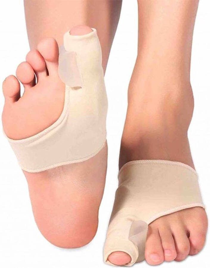 Cheaperito Hallux Valgus Teenbeschermers I Teenspreiders I Teen Corrector I Knobbel I Bunion I Eeltknobbel Teen Rechtzetten I Beige I 2 Stuks