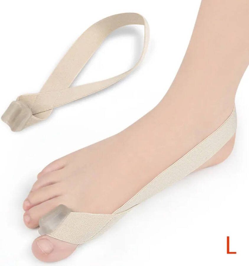 Cheaperito Hallux Valgus Teencorrector I Teenspreider I Elastische Spanningsband I Teen Recht Maken I 2 Stuks I Maat L I Maat 40-45