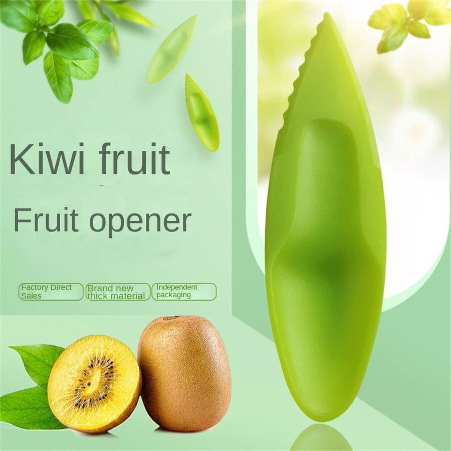 Cheaperito Kiwi Snijder I Kiwi Lepel I Kiwi Mes I Fruitmes I Meloenschep I Kunststof I Groen