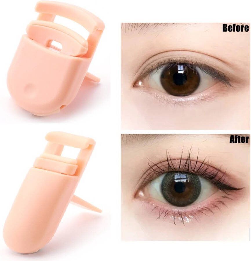 Cheaperito Set van 2 Wimperkrultangen I Breed & Smal I Wimperkruller I Eyelash Curler I Professionele Wimperkruller I Kunststof I Geschikt Voor Alle Wimpervormen I Licht Oranje