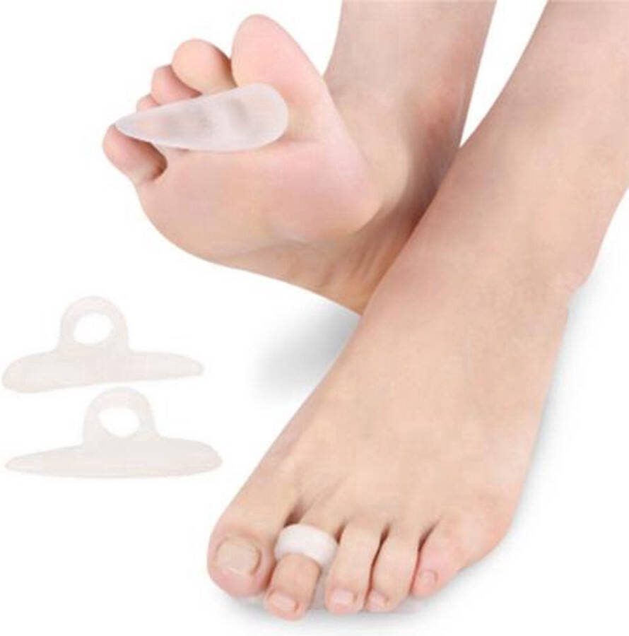 Cheaperito Siliconen Teencorrector I Teenspreider I Teen beschermer I Hallux Valgus I 1 Paar