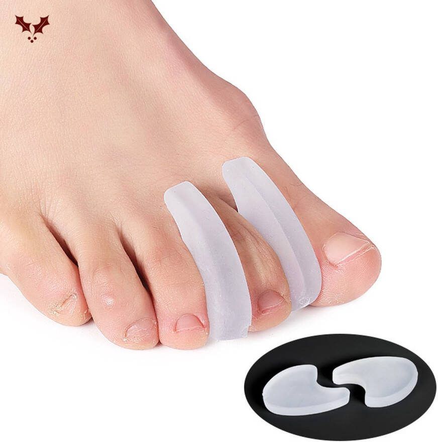 Cheaperito Siliconen Teencorrector I Teenspreiders I Gel I Hallux Valgus I Teen Recht Maken I Toe Straigntner I Wit I 2 Stuks