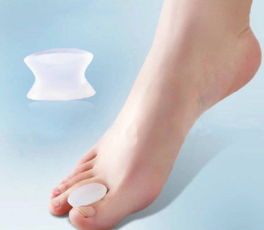 Cheaperito Teenspreider I Siliconen Teencorrector I Hallux Valgus I Teen Recht Maken I Toe Straigntner I Transparant I 1 Paar