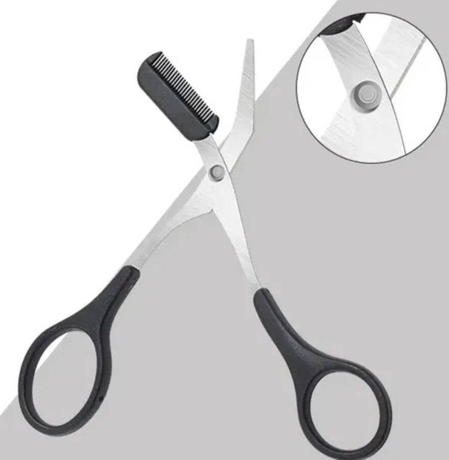 Cheaperito Wenkbrauwschaar I Wenkbrauwtrimmer I Wenkbrauw Trimmer I Incl. kammetje I Zwart