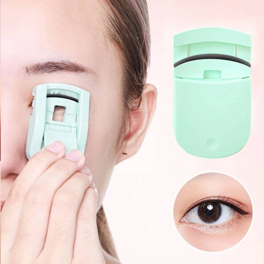 Cheaperito Wimperkrultang I Wimperkruller I Eyelash Curler I Professionele Wimperkruller I Kunststof I Geschikt Boor Alle Wimpervormen I Breed Verstelbare Hoek I Groen
