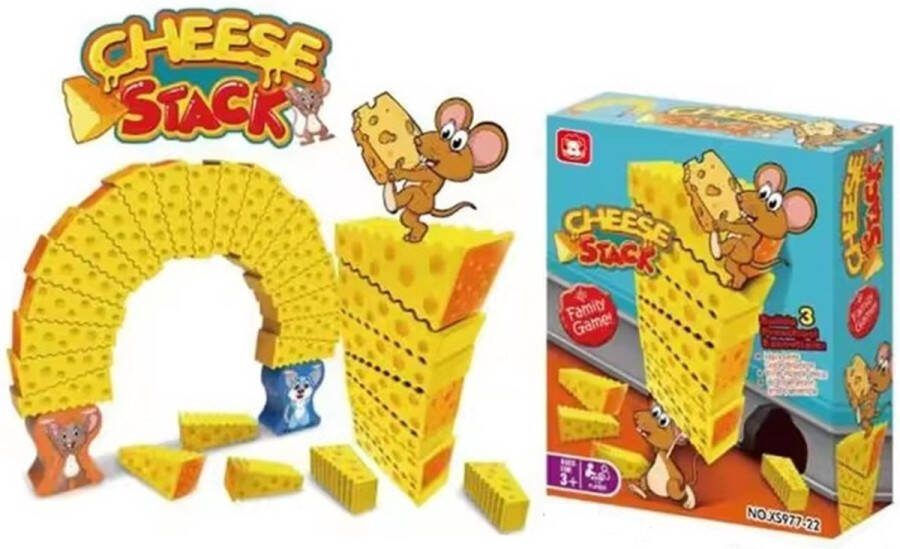 Cheese stack Kaas Stapel Spel Behendigheidsspel Muizen vallende toren spel Voor Jongens en Meisjes