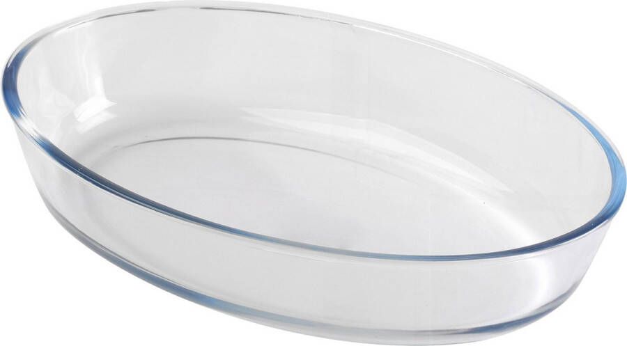 Merkloos Chef Traiteur Ovenschaal van borosilicaat glas ovaal 0.7 Liter 21 x 14 x 5 cm Ovenschalen
