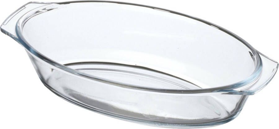 Merkloos Chef Traiteur Ovenschaal van borosilicaat glas ovaal 0.7 Liter 24 x 13 x 5 cm Ovenschalen