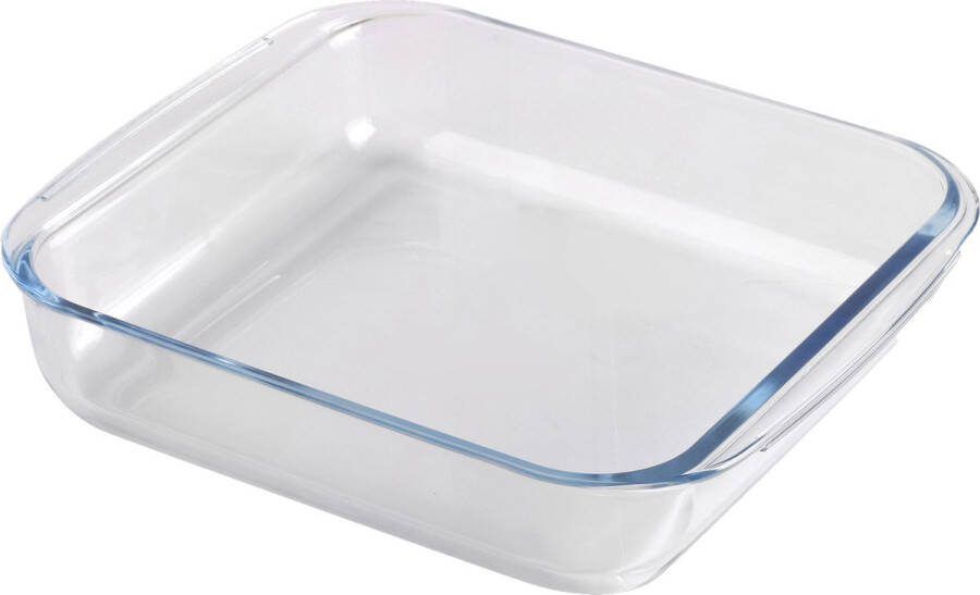 Chef Traiteur Ovenschaal van borosilicaat glas vierkant 1.8 Liter 24 x 22 x 6 cm