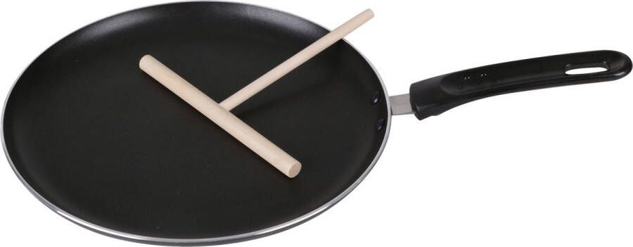 Merkloos Chef Traiteur Pannenkoekenpan alle warmtebronnen geschikt zwart dia 26 cm Koekenpannen