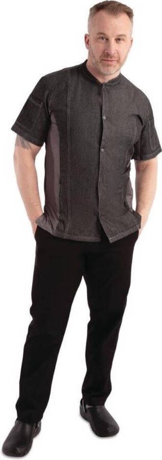 CHEF WORKS Urban Koksbuis Tribeca Denim Korte Mouw Grijs ( Maat M )