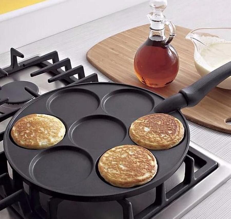 Cheffinger Pancake Pan 26cm 7 Kop Pannenkoekenpan Pancake Maker Inductie