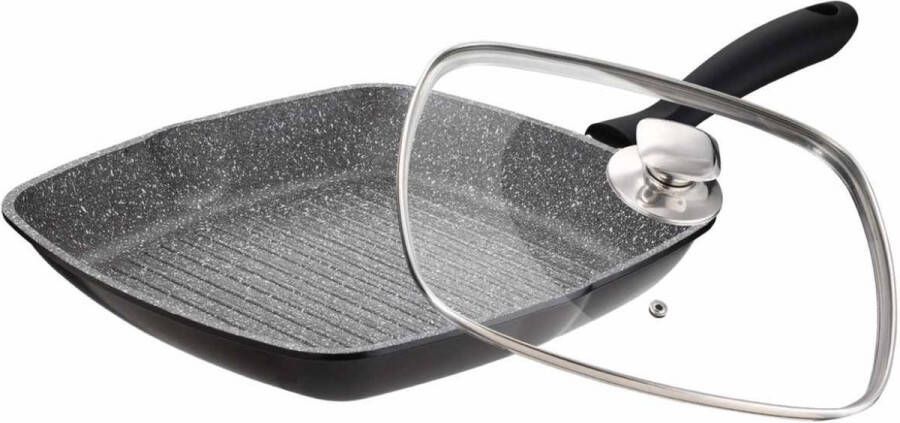 Cheffinger Chef's Home grillpan 28 cm met deksel