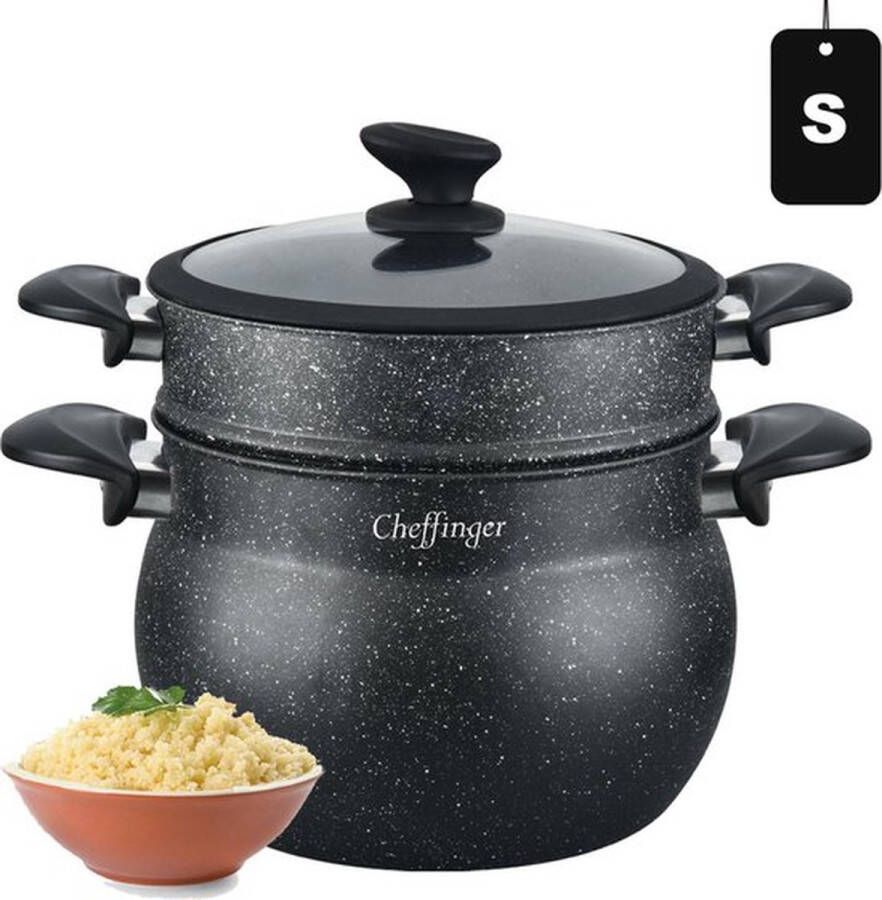 Cheffinger Couscous Pan 6 Liter Stoompan Couscoussière Inductie Couscouspan