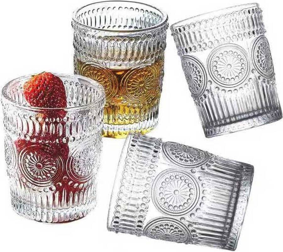 Cheffinger Drinkglazen Set van 4 Waterglazen 270ml Sapglazen